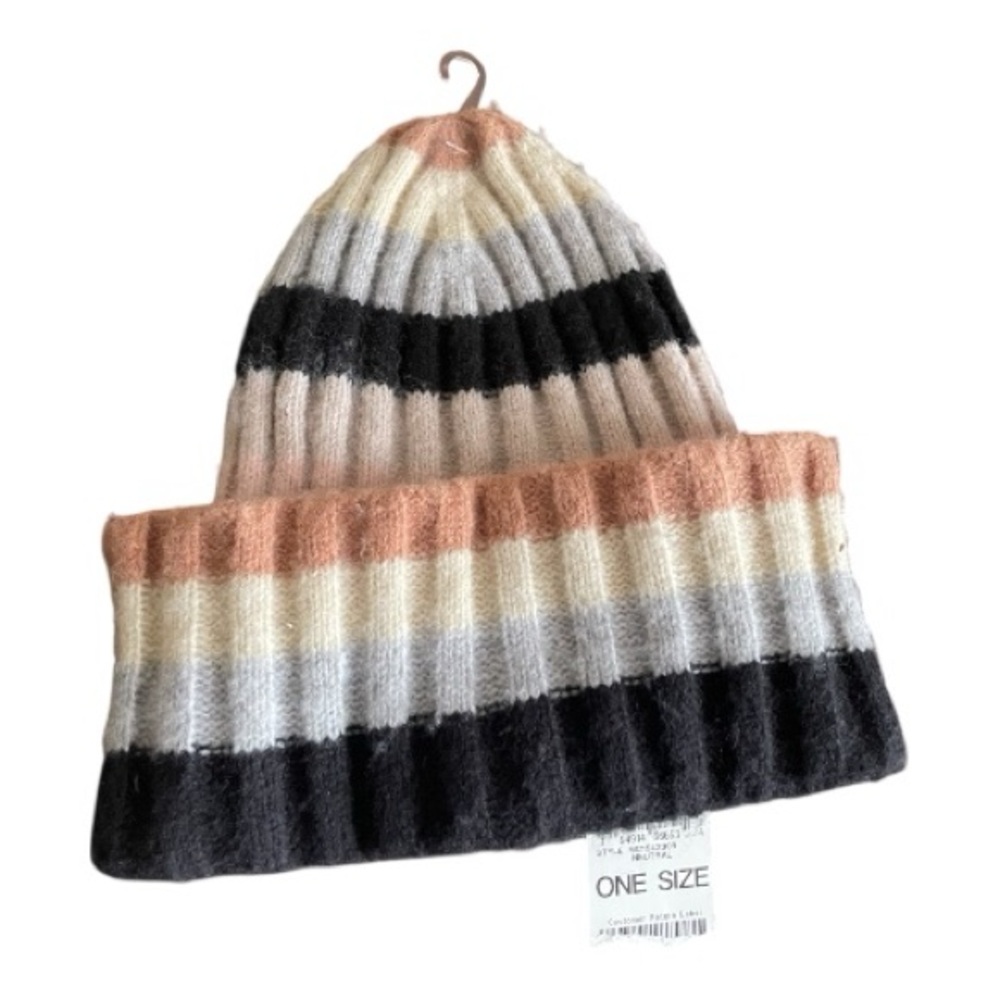 Women’s One Size Striped Knit Beanie